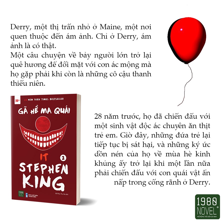 Sách - IT Gã hề ma quái Tập 2 - Stephen King - 1980Books