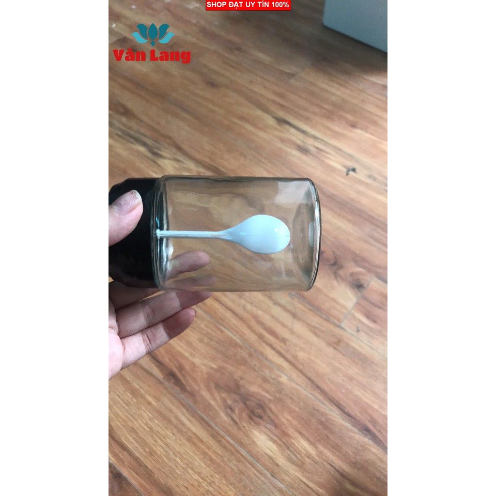 Hũ đựng gia vị 250ml (bộ 4hũ) - Hũ thủy tinh đựng gia vị kèm muỗng cao cấp