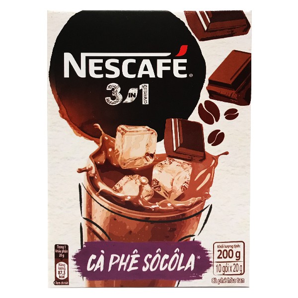 E - Cà Phê Nescafe 3IN1 Socola 20G*10 Gói