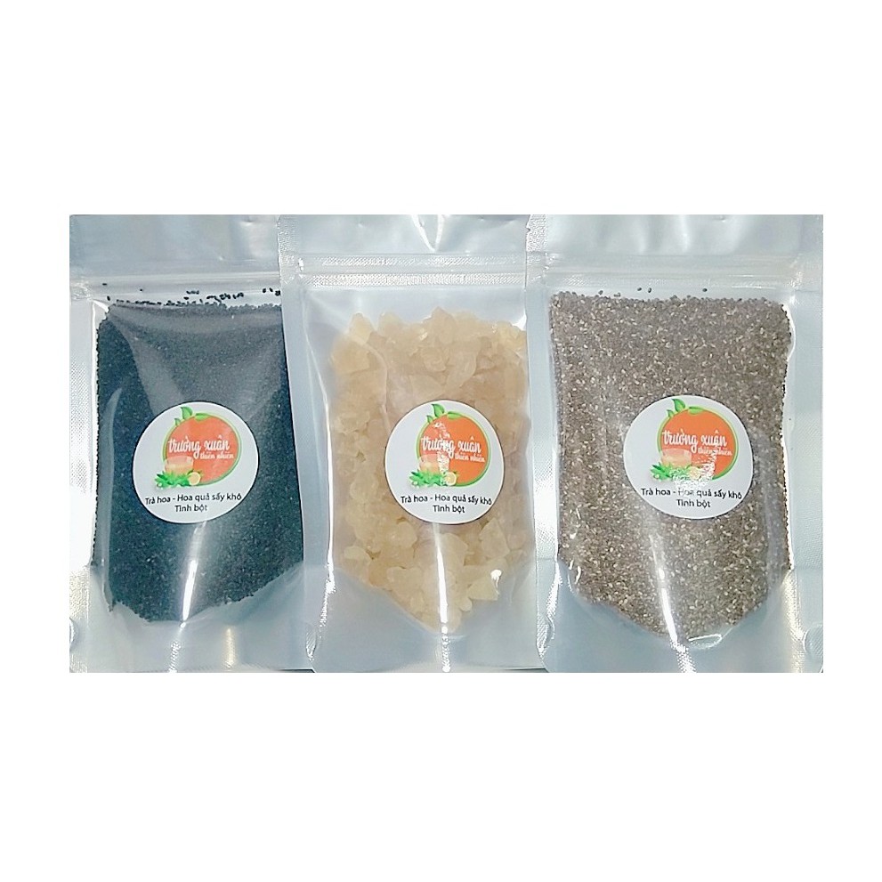 100g Hạt é, hạt chia, mủ gòn, mủ trôm