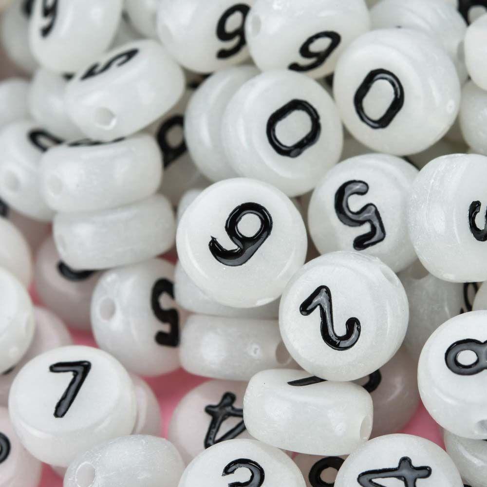 JARRED Bộ Hạt Nhựa Acrylic In Chữ Phát Quang Làm Trang Sức Thủ Công