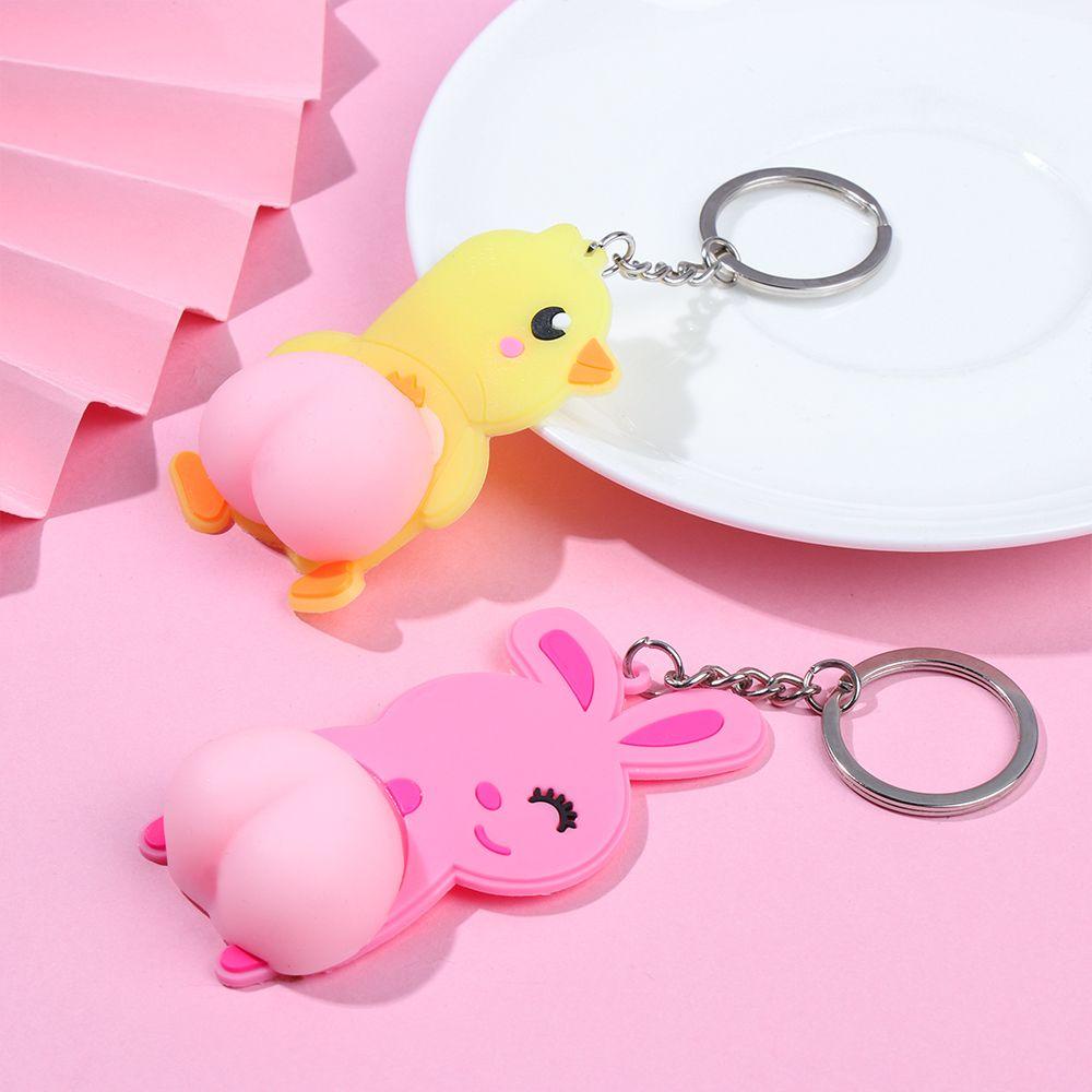 Móc Chìa Khóa Silicon Đàn Hồi Kiểu Dáng Hoạt Hình Dễ Thương