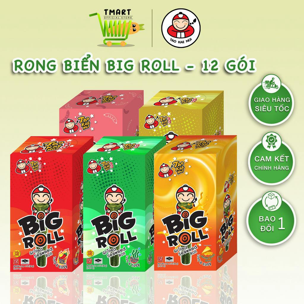 Snack rong biển TaoKaeNoi BIG ROLL 3g (12 gói)