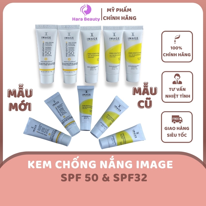 Kem chống nắng Image 32, Kem chống nắng Image 50 giúp chống nắng cho da dầu và da khô, Mini size 7g Hara Beauty