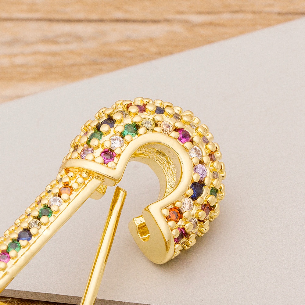 Hoa Tai Dáng Dài Đính Đá Nhiều Màu Sắc Thiết Kế Mới Cho Nữ