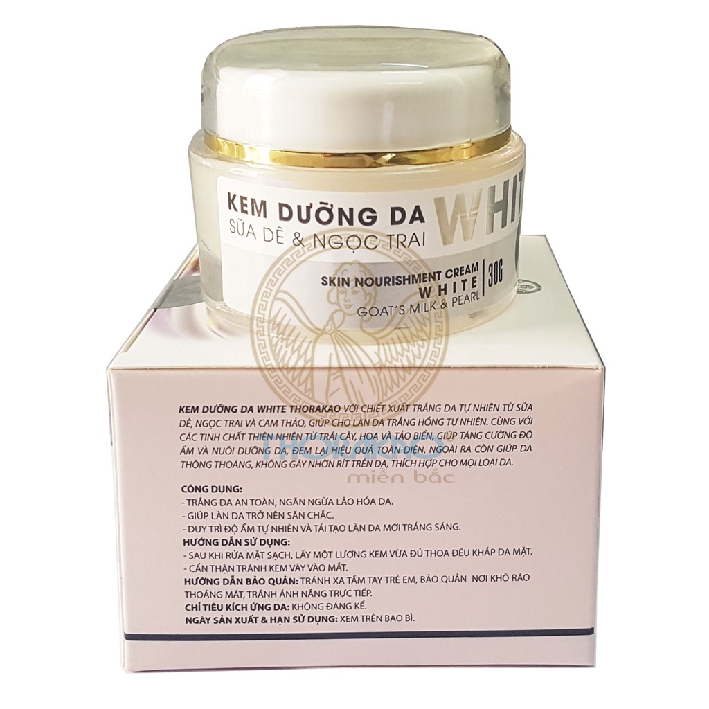 Kem dưỡng trắng da sữa dê ngọc trai Thorakao 30g