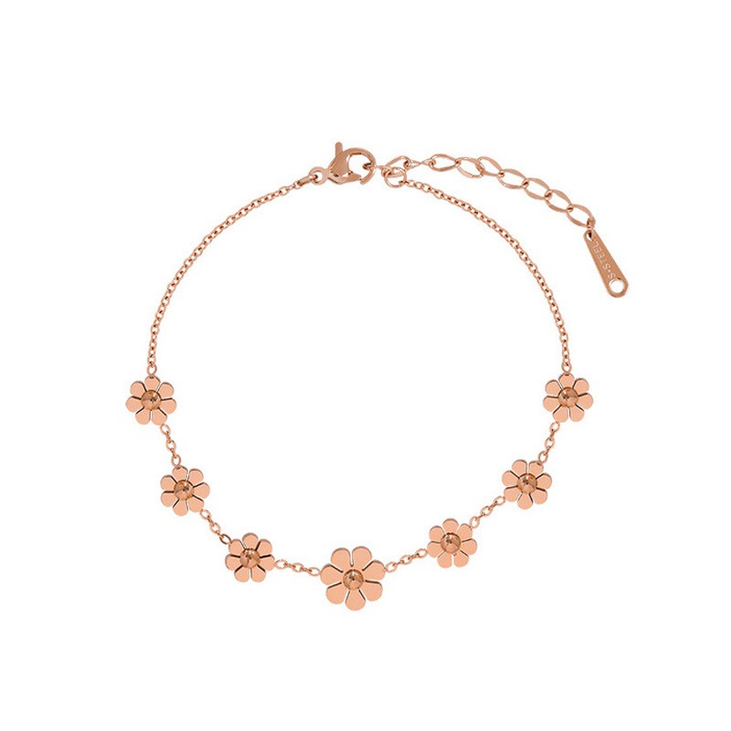 Vòng Tay Thép Titan Mặt Hoa Cúc Nhỏ Đơn Giản Cho Nữ | BigBuy360 - bigbuy360.vn