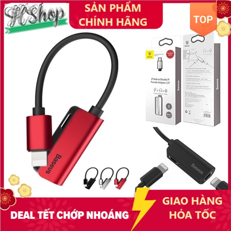 Bộ Chia Cổng Baseus L37 cho IP7/IP8/IPX/IP11(Giải Pháp Vừa Nghe Gọi Vừa Sạc)