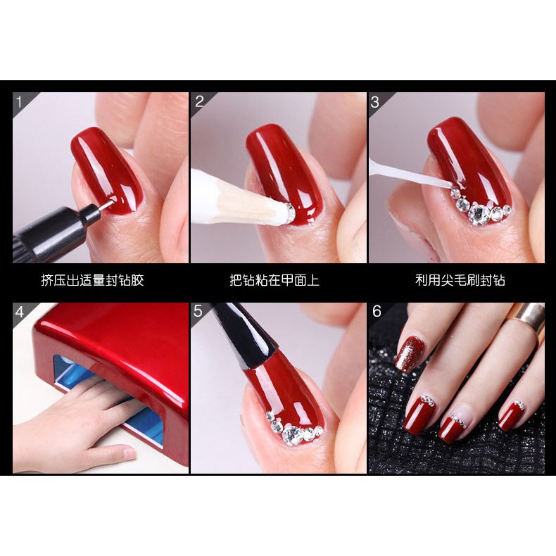 Keo Nail Gel Đính Đá 2 trong 1 Siêu Chắc và Bền Super Diamond- Dạng Bút Cầm Dễ Thao Tác