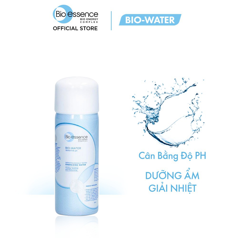 Xịt khoáng dưỡng da Bio-Essence Bio Water Sensitive pH Energizing Water 30ML