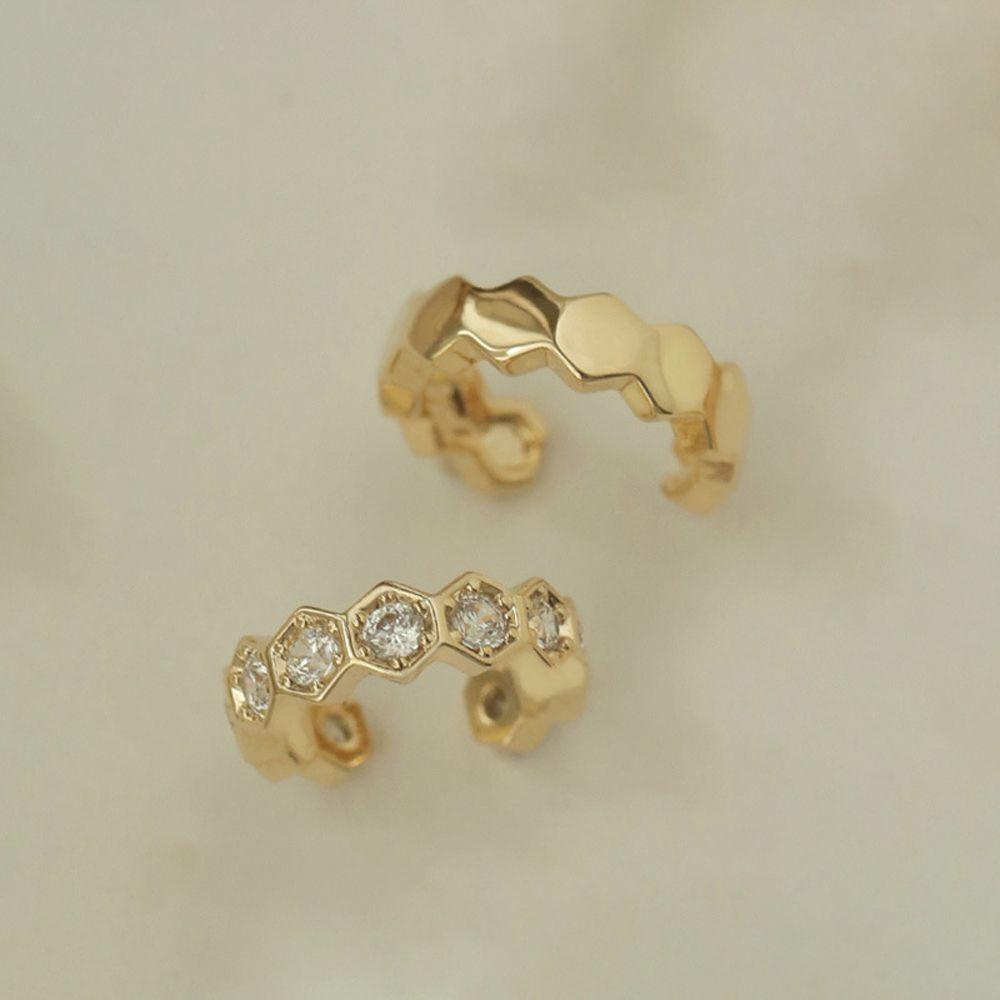 Khuyên Kẹp Vành Tai Mạ Bạc 925 Hình Tròn Không Đối Xứng Thời Trang Cho Nữ|Khuyên Tai Kim Loại Dạng Kẹp Thời Trang Cho Nữ
