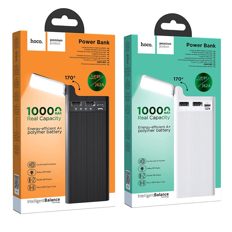 Pin Sạc Dự Phòng Hoco J62A 10000Mah Có Đèn Led