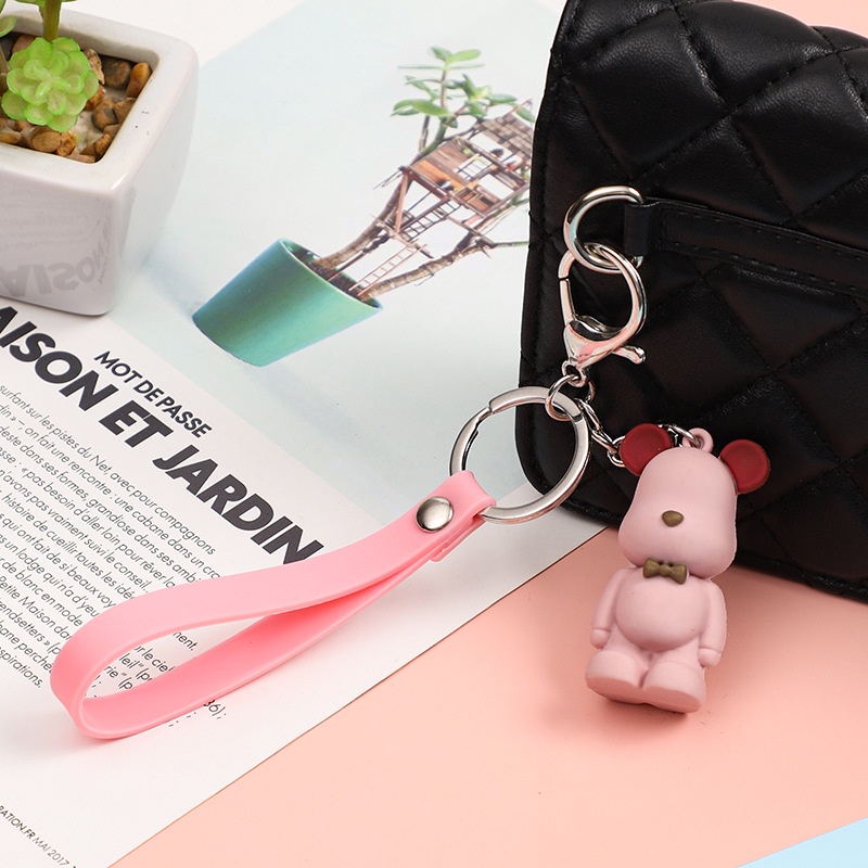 Móc Khóa pvc Keo Mềm Hình Gấu Hoạt Hình Bắc Âu Sáng Tạo Dễ Thương Đa Ứng Dụng