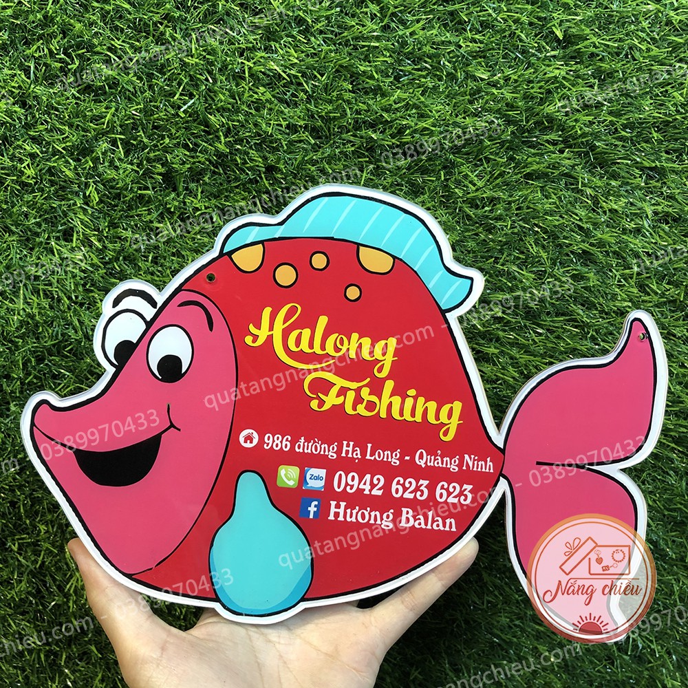 Bảng hiệu treo cửa hàng_ bảng hiệu hình con cá_ Bảng hiệu xinh giá rẻ