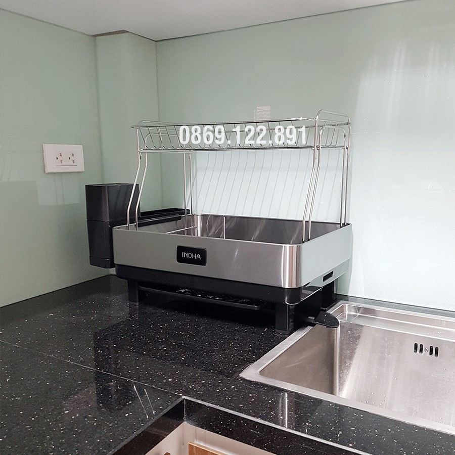 Kệ úp chén bát inox 304 2 tầng Sinoart - Inoha - kệ bát 2 tầng inox - Giá để bát inox VKIT KB01 | BigBuy360 - bigbuy360.vn