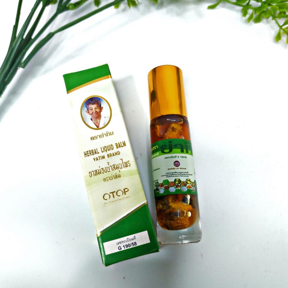 Dầu lăn 22 Vị Thảo Dược Thái Lan 8ml - Herbal Liquid Balm - Yatim Brand