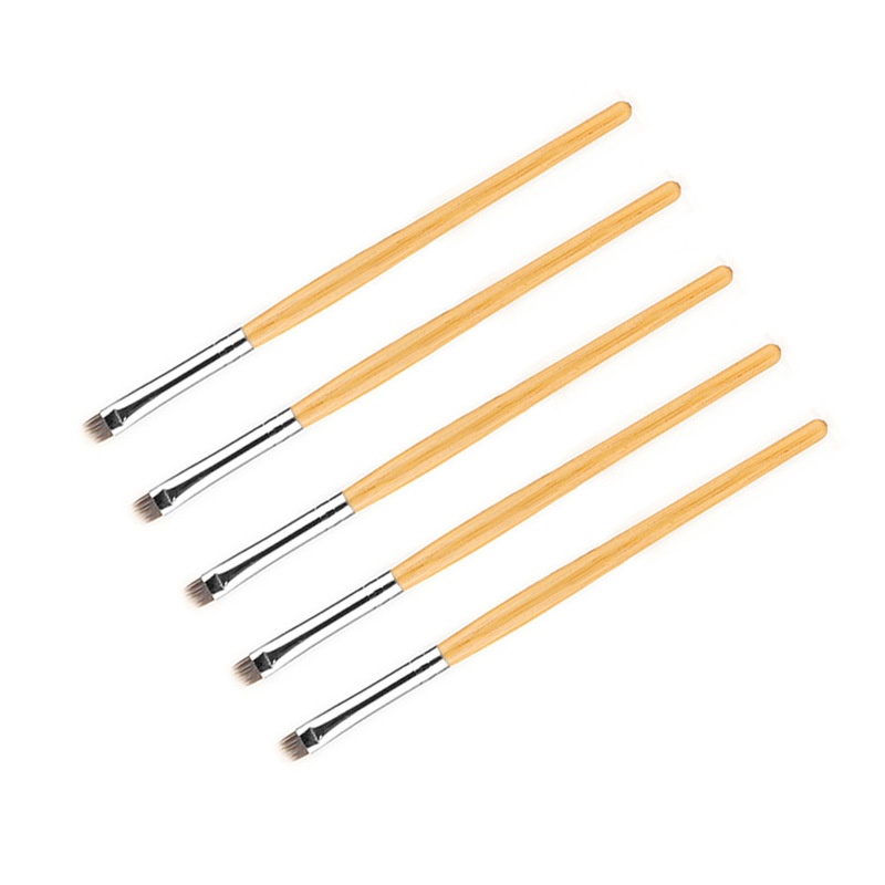 [Hàng mới về] Cọ trang điểm lông mày chuyên nghiệp với tay cầm bằng gỗ