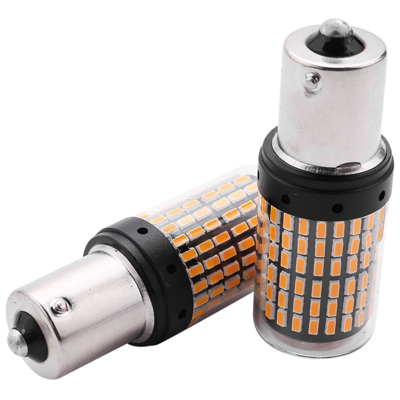 Set 2 đèn LED tín hiệu đuôi xe ô tô 1156 Canbus BAU15S P21W 144Smd 3014