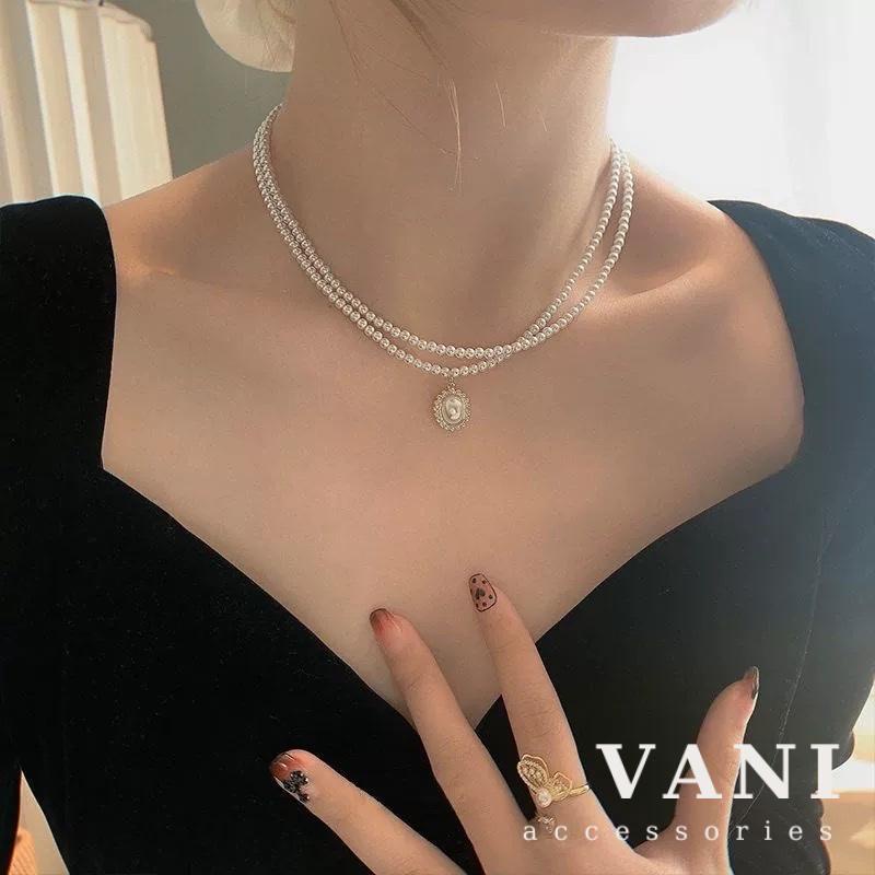 Choker Hạt Châu 2 Vòng Nhân Tạo Necklace Trend - Vani.store [TS000429-O228]