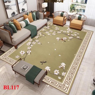 Thảm trải sàn Sofa trang trí phòng khách Bali in 3D Nhung nỉ lì cao cấp giá rẻ BL117