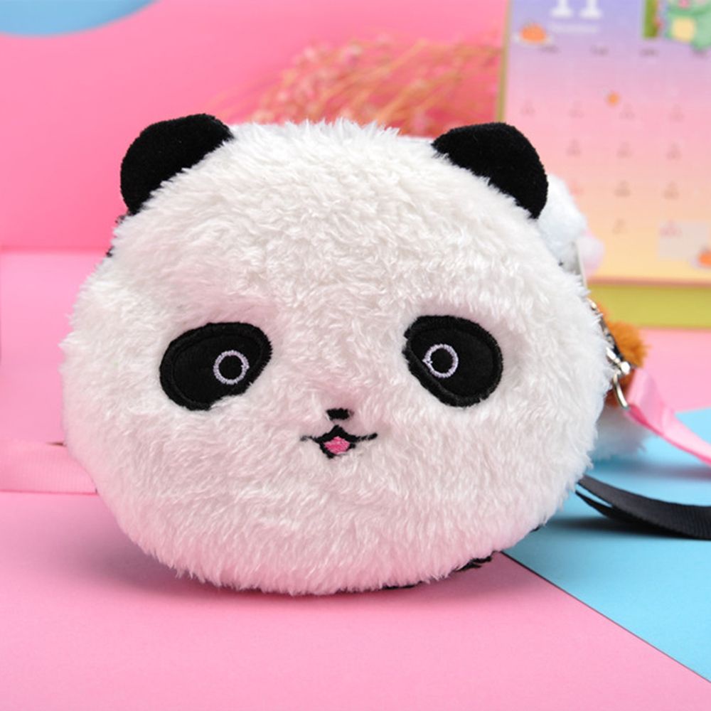 Ví đựng tiền xu / tai nghe / chìa khóa / thẻ / cáp sạc USB thiết kế hình gấu / thỏ nhồi bông