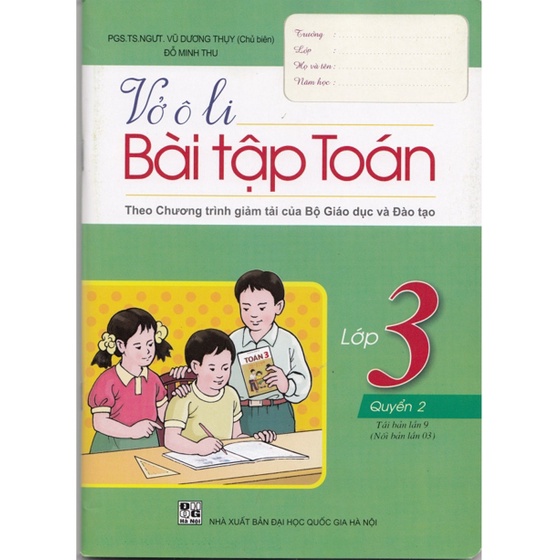 Sách - Vở ô li bài tập Toán Lớp 3 - Quyển 2