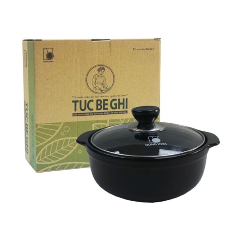 Nồi đất DONG HWA Tucbeghi 1400ml (1,4L) Cao Cấp - Logo Emart