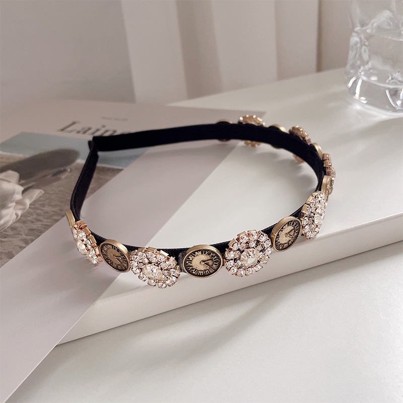 Băng Đô Cài Tóc Đính Đá Phong Cách Cổ Điển Thời Trang Hàn Quốc Cho Nữ