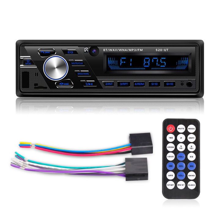Máy nghe nhạc xe tải 24V, đài FM xe tải, máy nghe nhạc MP3 Bluetooth xe hơi  520AI