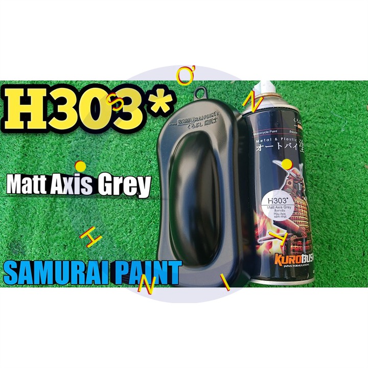 CHAI SƠN SAMURAI MÀU XÁM ĐEN NHÁM ÁNH KIM H303 - ĐEN MỜ LẤP LÁNH 400ML