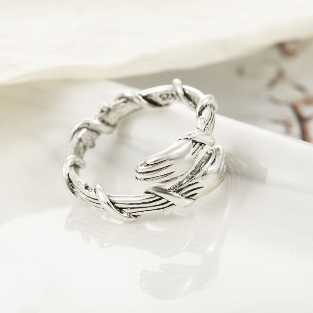 Nhẫn Đeo Tay Kim Loại Tạo Hình Bàn Tay Sáng Tạo