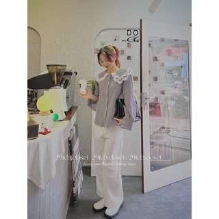 [Ảnh thật/Video] Áo sơ mi cổ sen 2 tầng tay phồng - 29feb.closet - A38