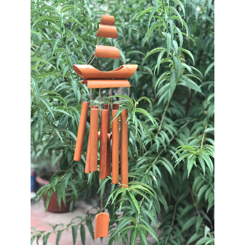 Chuông gió gỗ hình thuyền buồm  - Thuận buồm xuôi gió