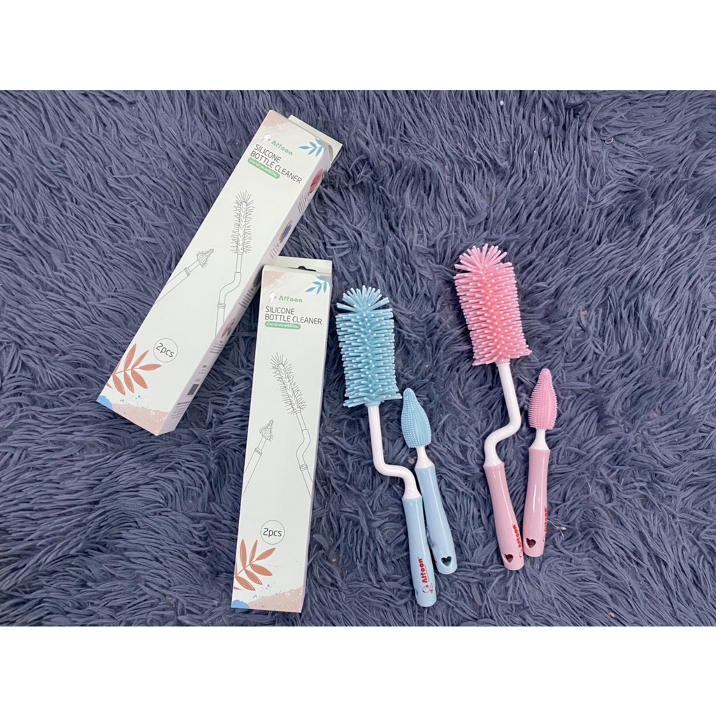 Cọ Bình Silicon Attoon Hàng Nội Địa Thái Lan Siêu Mềm Bền Bỉ | Minizon Kids