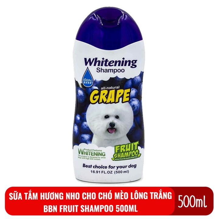 Sữa tắm cho chó hương hoa quả thơm mát BBN Fruit shampoo chai 500ml