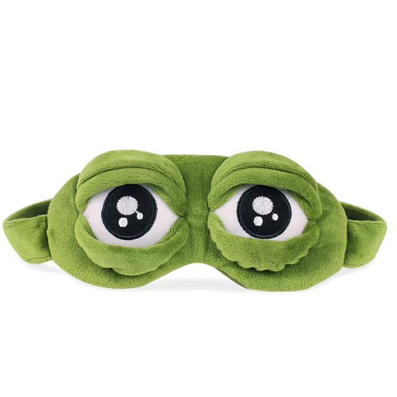 Mặt nạ ngủ hình ếch Pepe hoạt hình 3D độc đáo