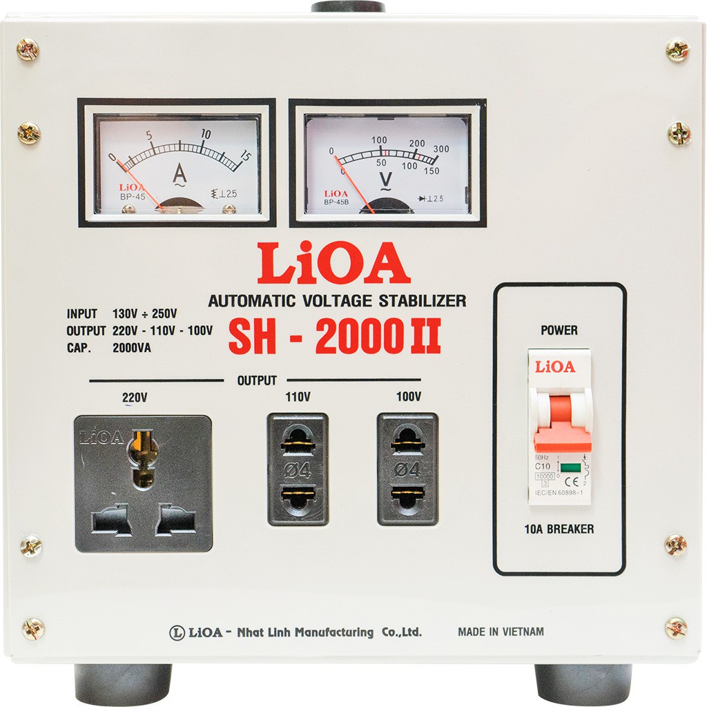[Giảm 50k] Ổn áp lioa 2kva model SH - 2000 II dây đồng 100%- Hàng Chính Hãng