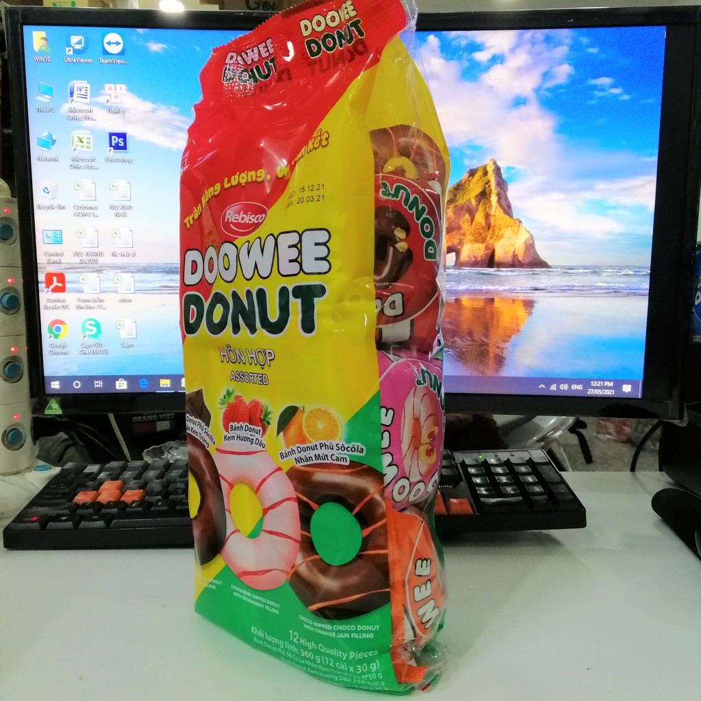 Bánh Doowee Donut Hỗn Hợp (Gói 12 cái)