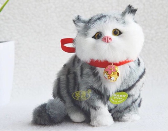Mèo lông nhân tạo cao cấp - quà tặng đẹp