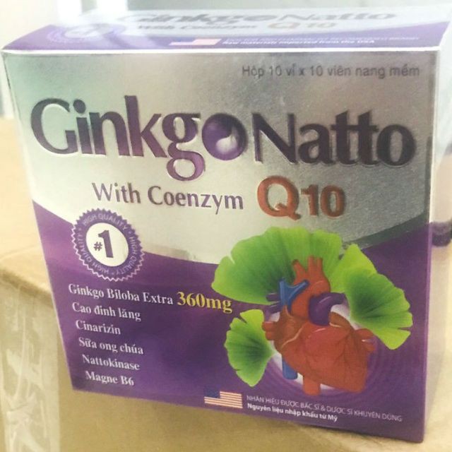 BỔ NÃO GINKGO NATTO WITH COENZYM Q10_100 VIÊN