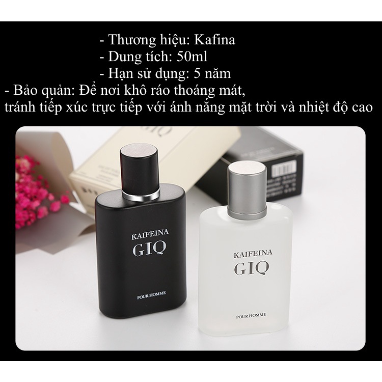 Combo 2 chai nước hoa nam chính hãng KAFINA mùi hương ngọt ngào quyến rũ, thơm lâu dịu nhẹ, giữ mùi lâu 50ml CBDNP011