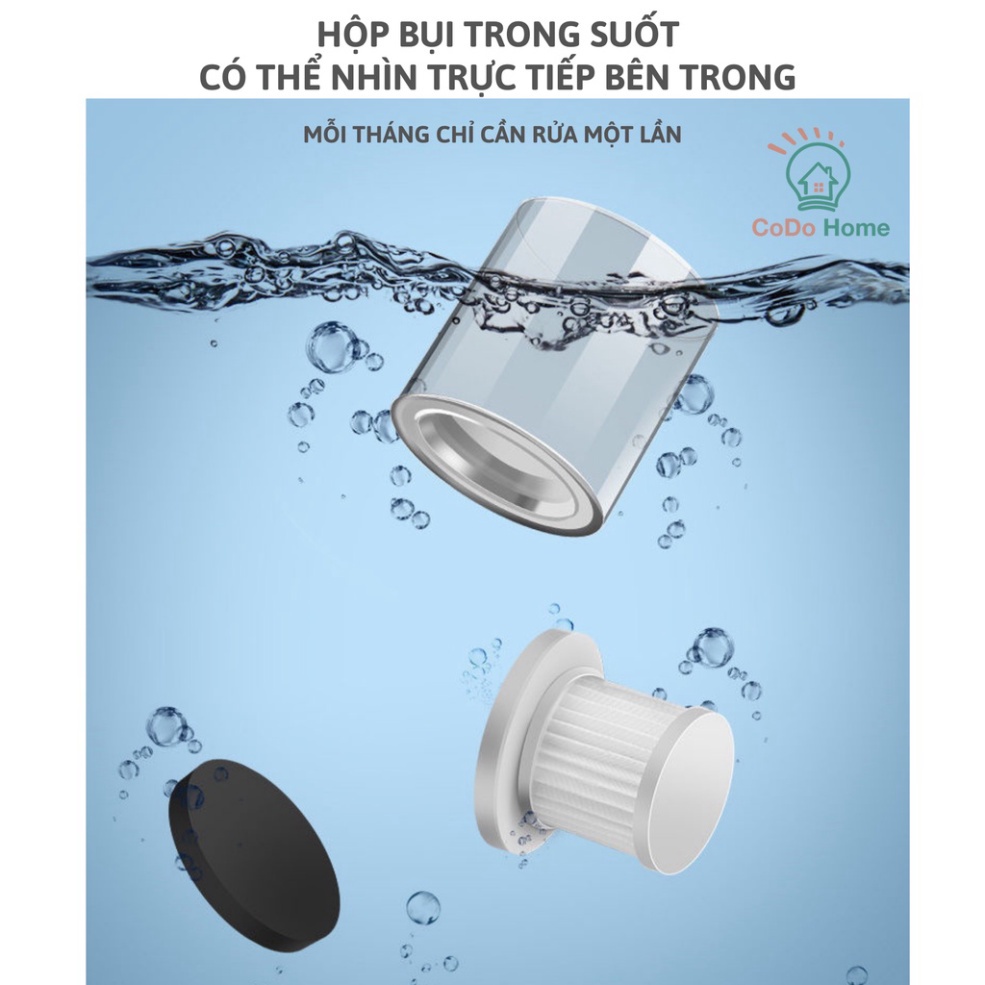 [FREESHIP] Máy Hút Bụi Mini Cầm Tay, Máy Hút Bụi xe hơi,Giường Nệm Diệt Khuẩn 99% Bằng UV