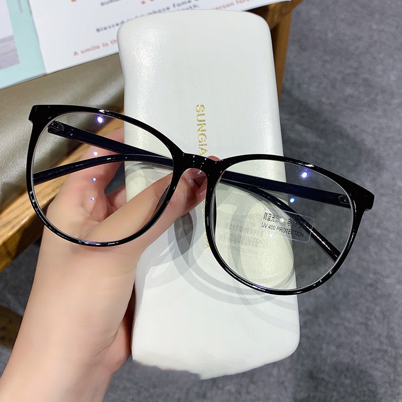 Kính mắt thời trang nam nữ gọng tròn mắt kính không độ chống tia UV phong cách Hàn Quốc đẹp giá rẻ EMOJI 068