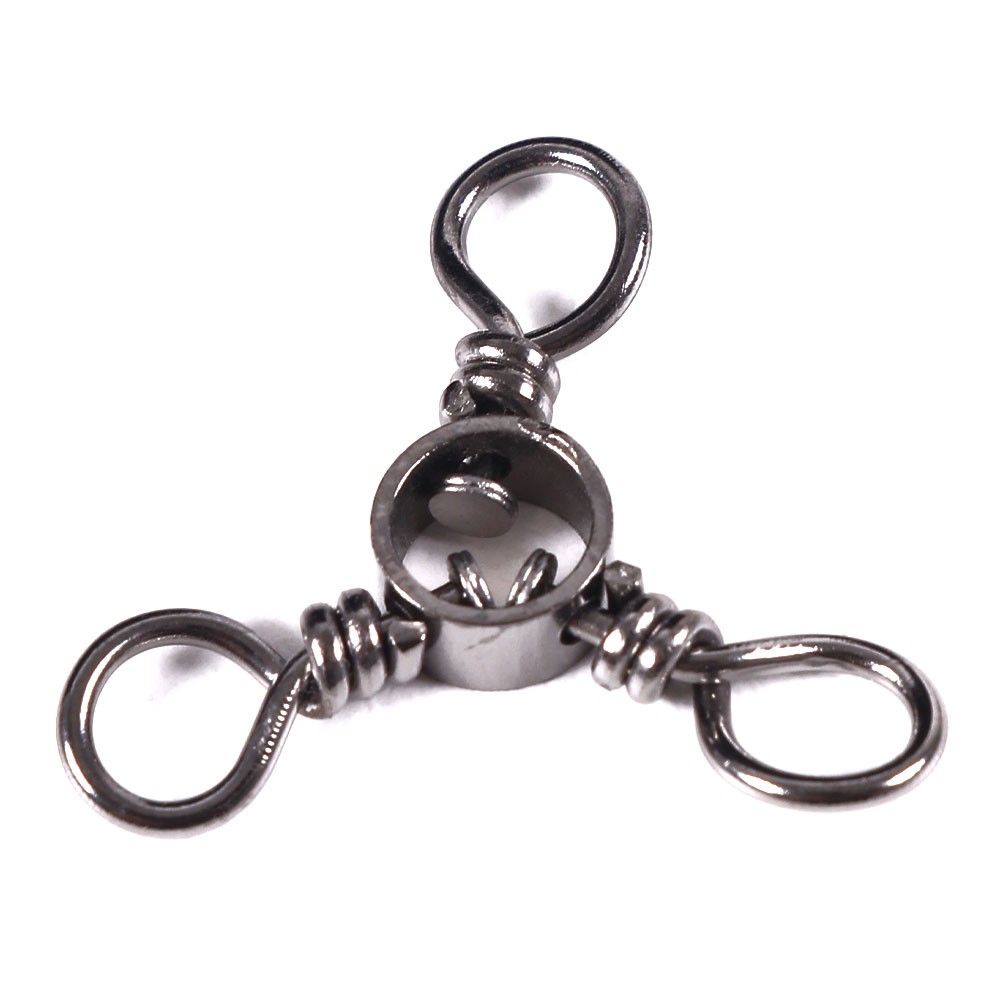 Set 50 đầu nối thép không gỉ gắn dây câu cá 3 đầu tiện lợi