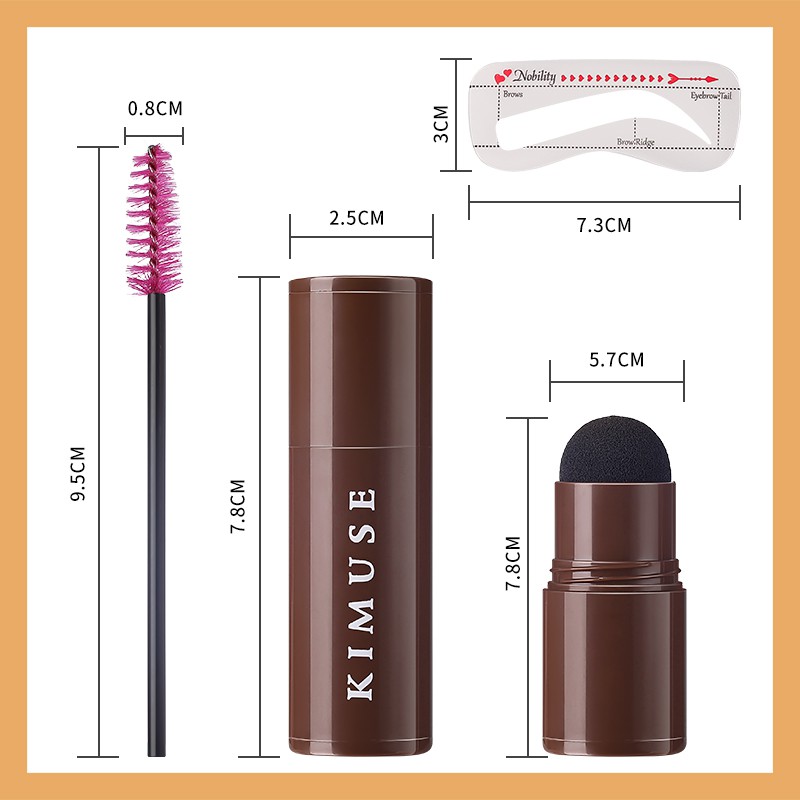 Bộ dụng cụ tạo kiểu chân mày KIMUSE one có 10 khuôn hỗ trợ vẽ lâu trôi có thể tái sử dụng