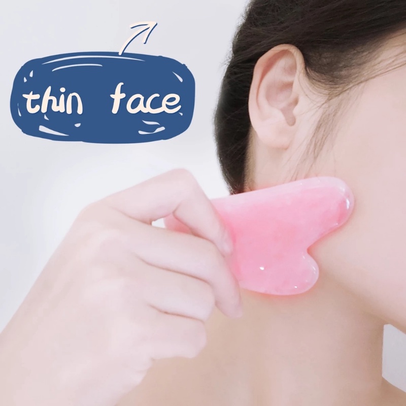 Bảng Cạo Mát Xa Mặt / Chân / Cơ Thể Bằng Ngọc Bích Trong Suốt Hình Trái Tim 3D Chuyên Dụng Cho SPA