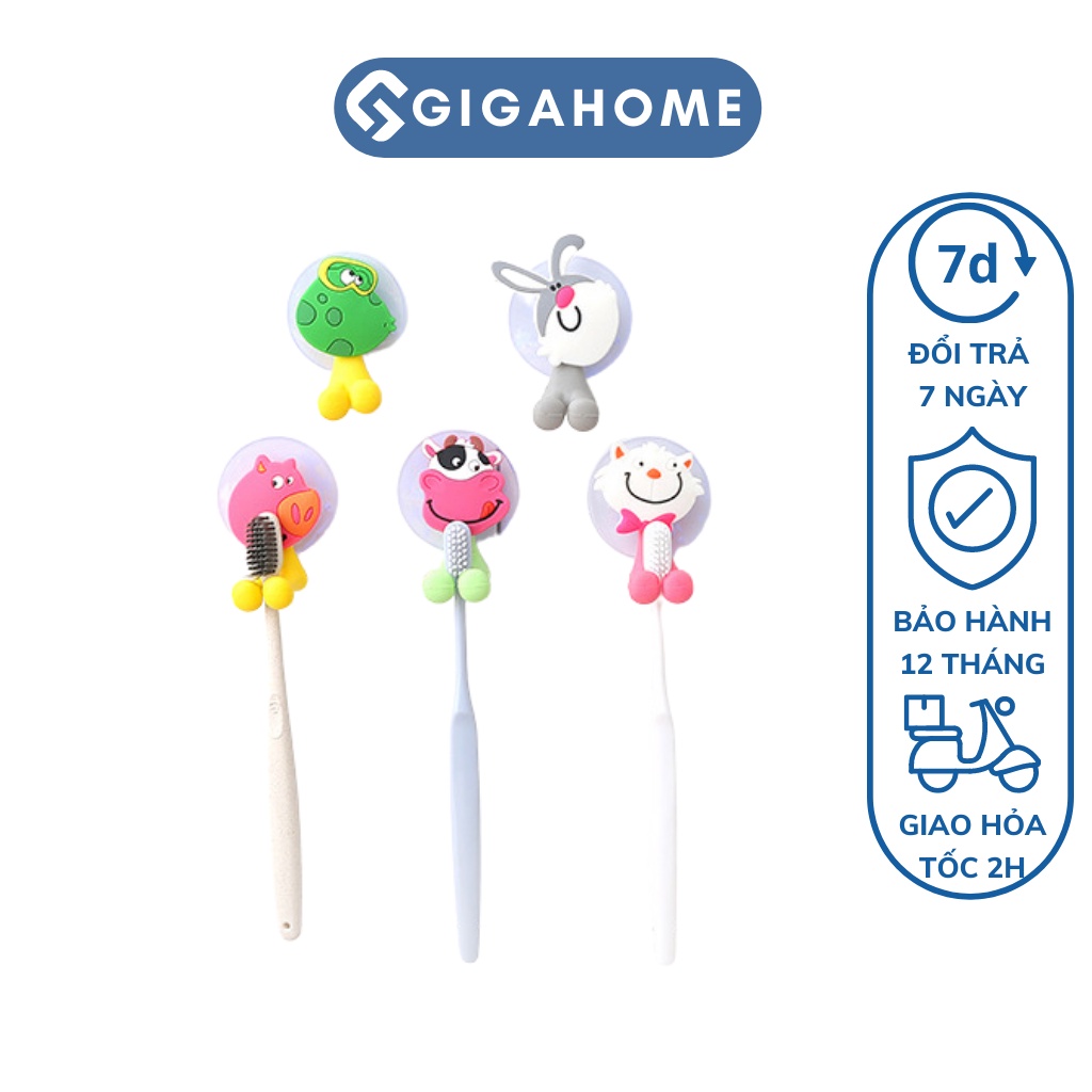 Móc Treo Bàn Chải Hình Cute Silicone GIGAHOME Hít Chân Không Rất Chắc Chắn 3590