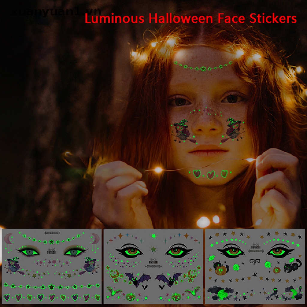 Hình Xăm Dán Phát Quang Phong Cách Halloween Độc Đáo