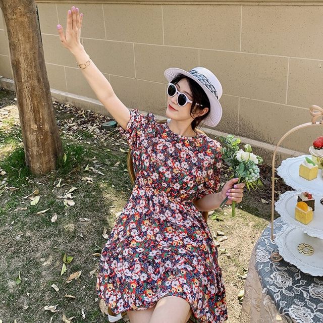 236k Đầm hoa TABAO fom suông nhẹ nhàng dễ thương | BigBuy360 - bigbuy360.vn