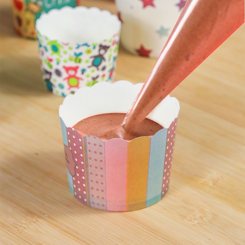 Cup giấy cứng lót nướng bánh cupcake 6cm-7cm (50 cái)